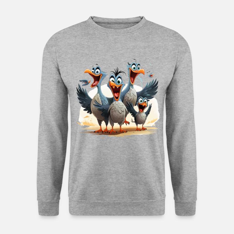 Die geflügelten Wunder - Unisex Pullover - Weißgrau meliert