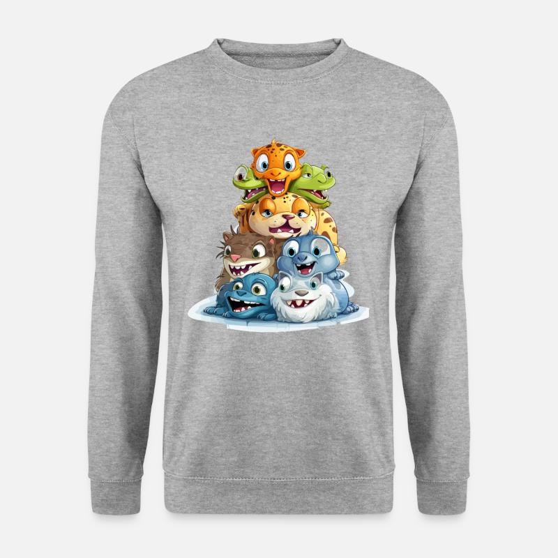 Les constructeurs de pyramides loufoques - Sweat-shirt Unisexe - gris chiné