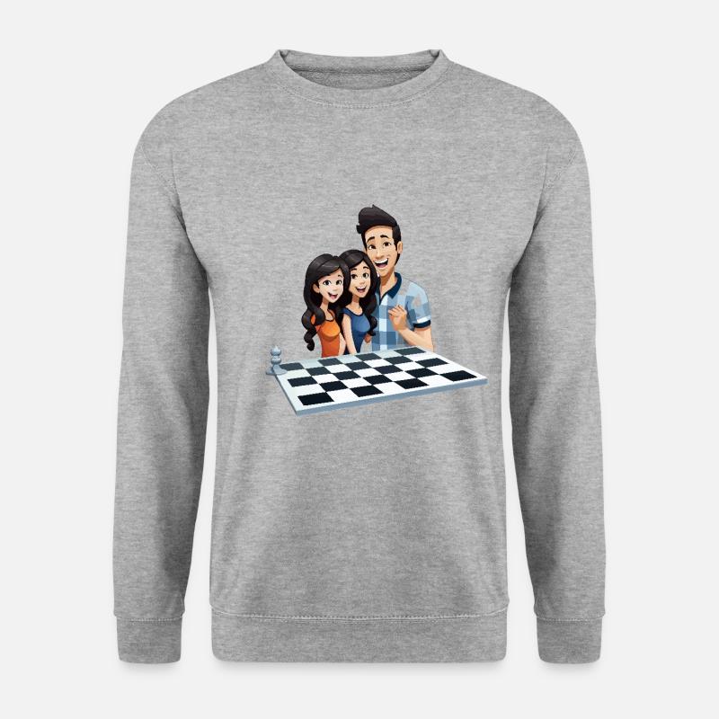 Spielabend Freude - Unisex Pullover - Weißgrau meliert