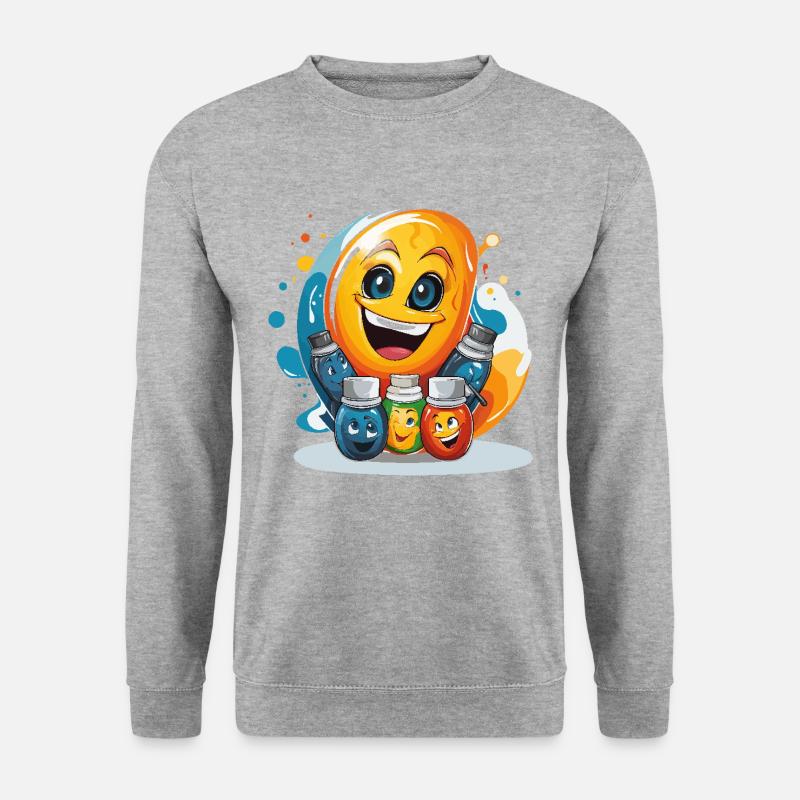 Palette der Kreativität - Unisex Pullover - Weißgrau meliert