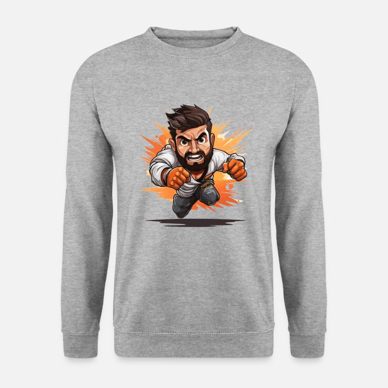 Entfesselte Entschlossenheit - Unisex Pullover - Weißgrau meliert
