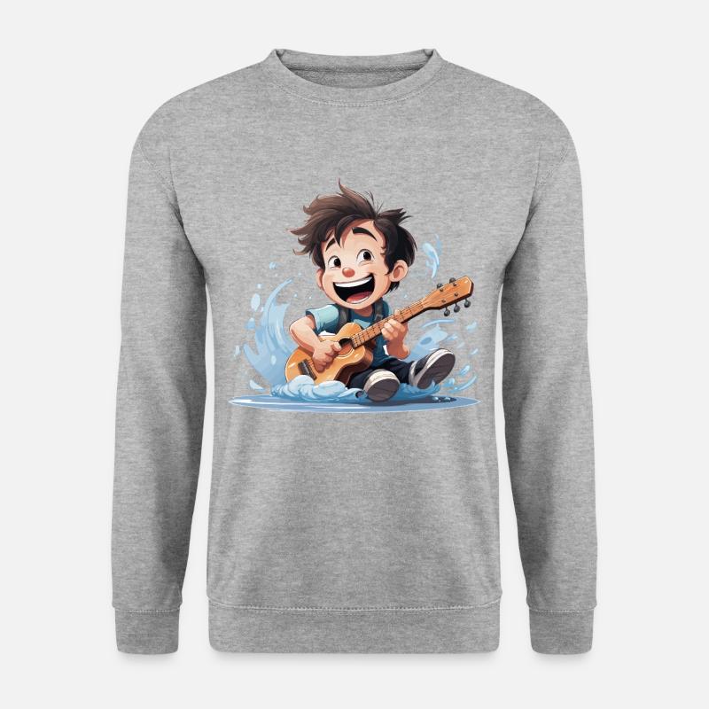 The Joyful Ukulele Player - Unisex Sweatshirt - salt & pepper