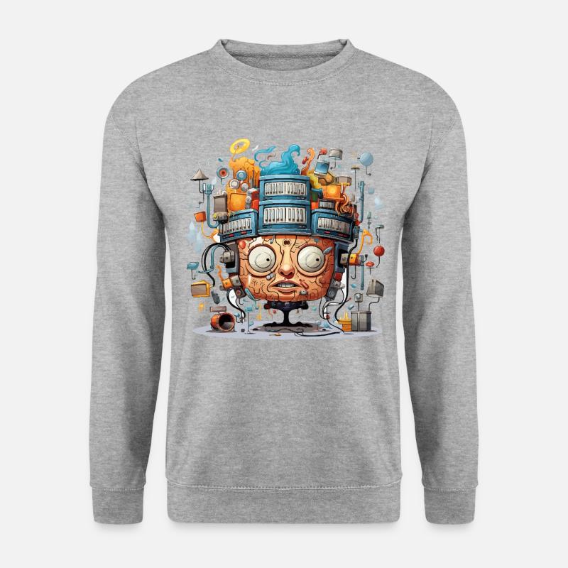 Die musikalische Mindmap - Unisex Pullover - Weißgrau meliert