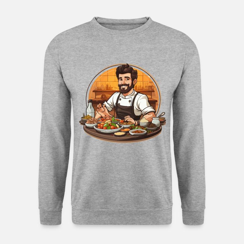 Die epikureische Meisterklasse - Unisex Pullover - Weißgrau meliert