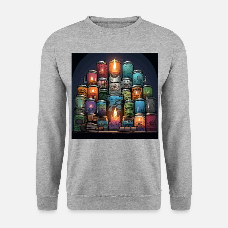 Die Geeks Aromen - Unisex Pullover - Weißgrau meliert