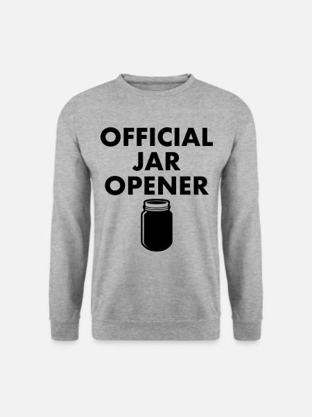 Offizieller Jar Opener - Unisex Pullover - Weißgrau meliert