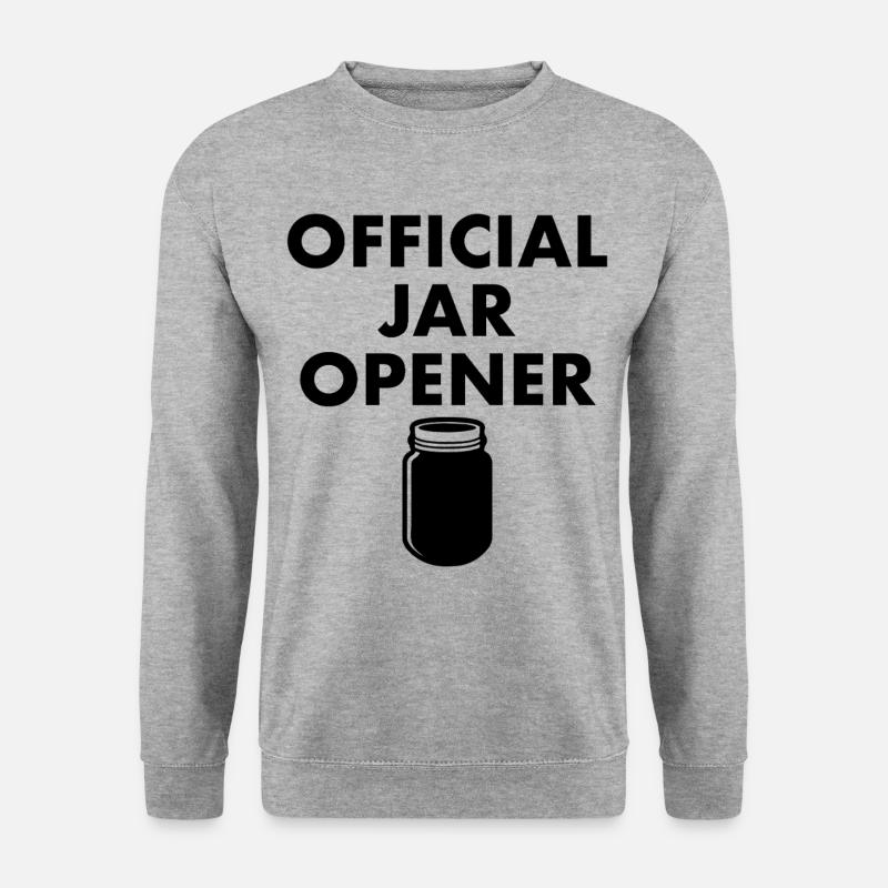 Offizieller Jar Opener - Unisex Pullover - Weißgrau meliert