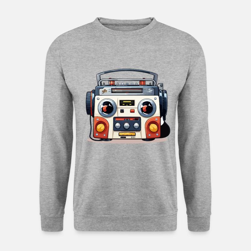 Audio-Zeitkapsel - Unisex Pullover - Weißgrau meliert
