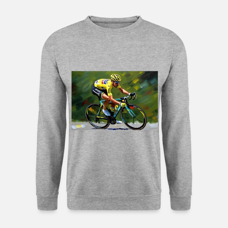 Pedalkraft: Profi-Radfahrer - Unisex Pullover - Weißgrau meliert