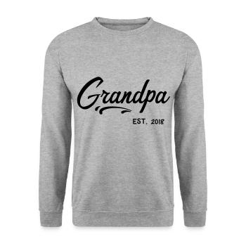 Grandpa grandpa grandpa grandpa gift - Unisex Sweatshirt - salt & pepper - Front - Alina (178cm) & Michal (187cm)