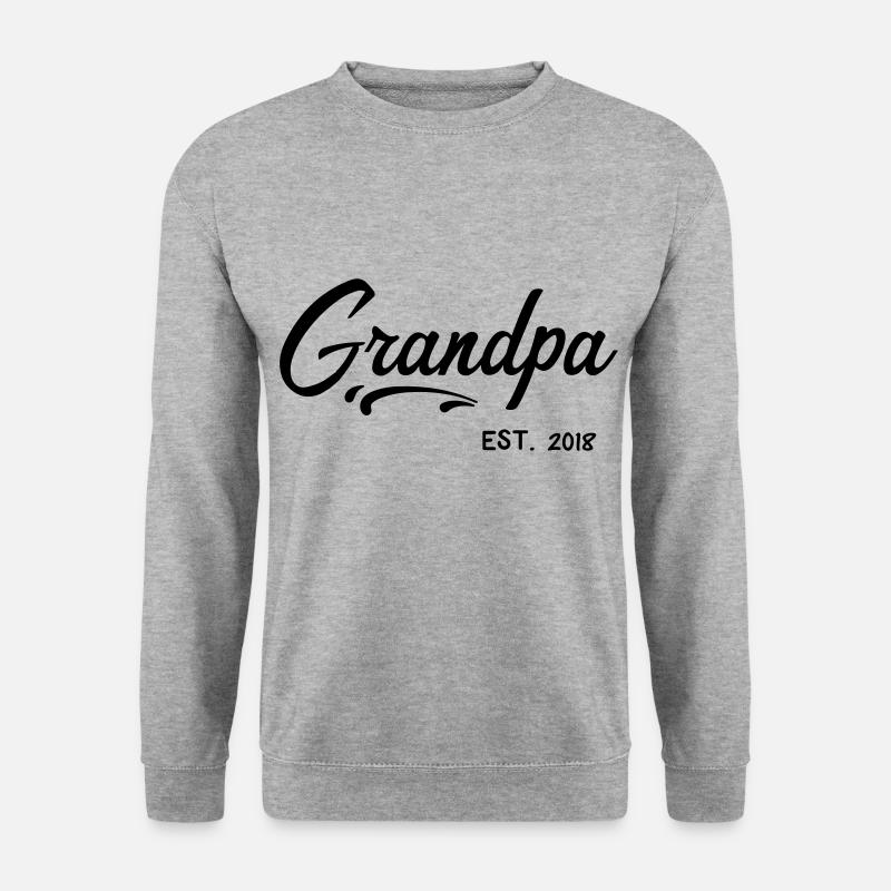 Opa Grossvater Opi Grandpa Geschenk - Unisex Pullover - Weißgrau meliert