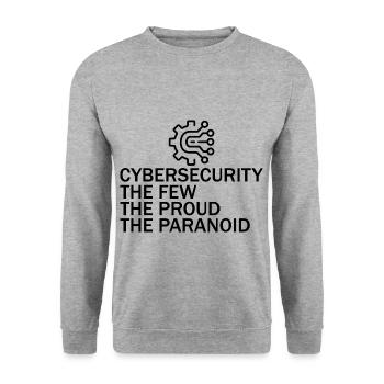 Cybersecurity The Few The Proud The Paranoid 6 - Unisex Pullover - Weißgrau meliert - Vorne - Alina (178cm) & Michal (187cm)