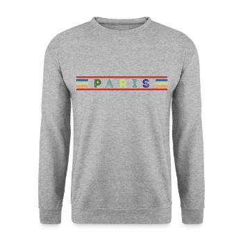 Paris - Unisex Sweatshirt - salt & pepper - Front - Alina (178cm) & Michal (187cm)