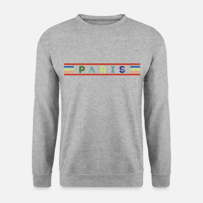 Paris - Unisex Pullover - Weißgrau meliert