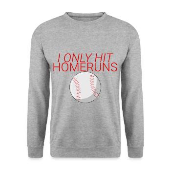 Je n’ai frappé que des homeruns 4 - Sweat-shirt Unisexe - gris chiné - Devant - Alina (178cm) & Michal (187cm)