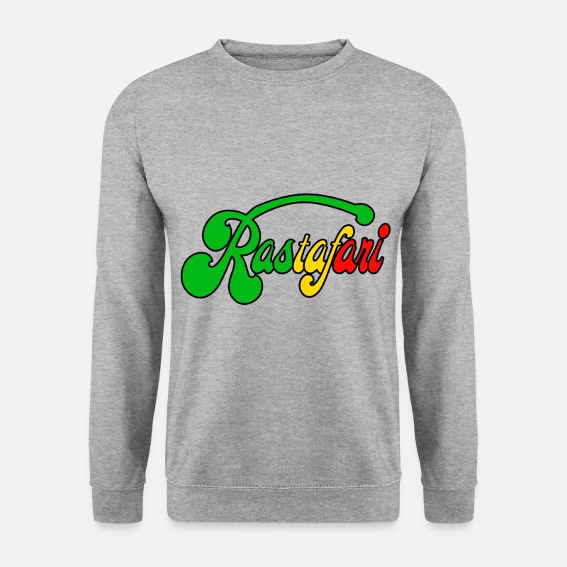 Rastafari Afrika God - Unisex Pullover - Weißgrau meliert