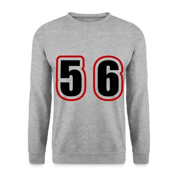 56 Number College - Unisex Sweatshirt - salt & pepper - Front - Alina (178cm) & Michal (187cm)