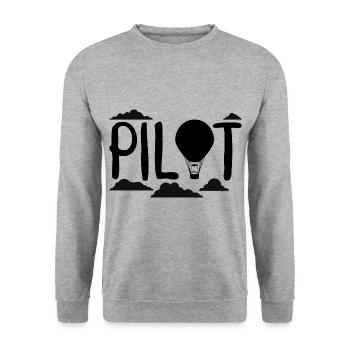Montgolfière vole montgolfière - Sweat-shirt Unisexe - gris chiné - Devant - Alina (178cm) & Michal (187cm)