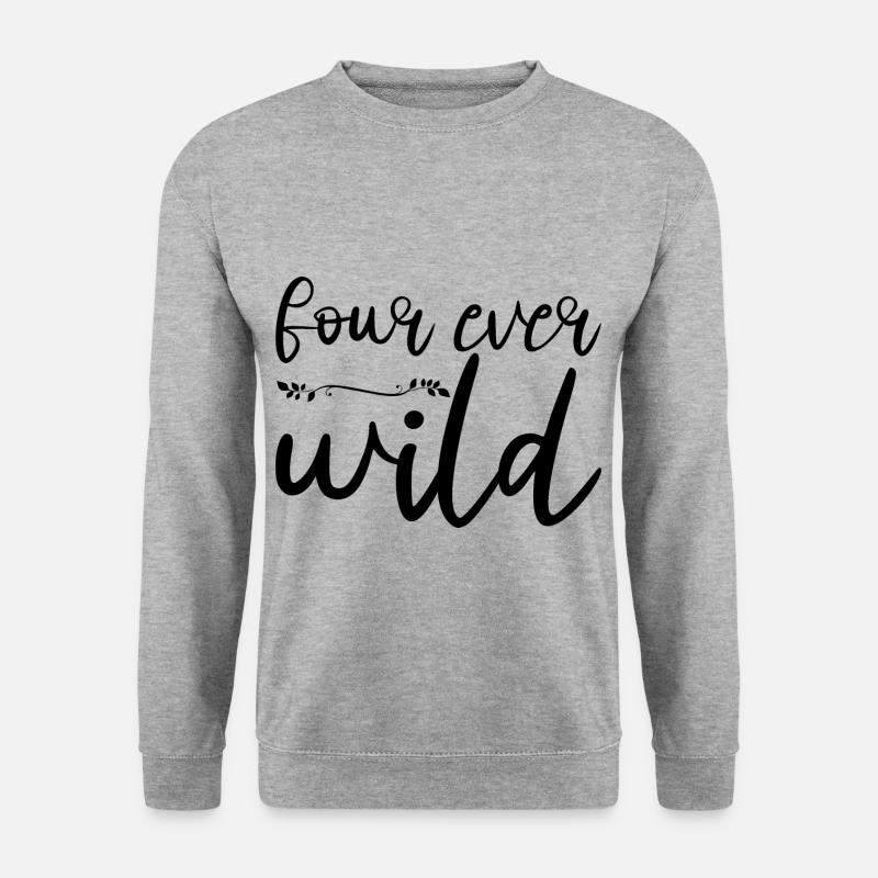 Four Ever Wild 12 - Unisex Pullover - Weißgrau meliert