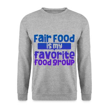 Fair Food Is My Favorite Food Group 4 - Unisex Sweatshirt - salt & pepper - Front - Alina (178cm) & Michal (187cm)