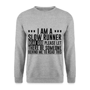 S’il vous plaît, laissez quelqu’un derrière moi pour lire this3 - Sweat-shirt Unisexe - gris chiné - Devant - Alina (178cm) & Michal (187cm)
