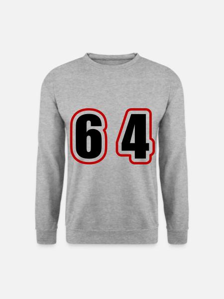 64 Number College - Unisex Sweatshirt - salt & pepper