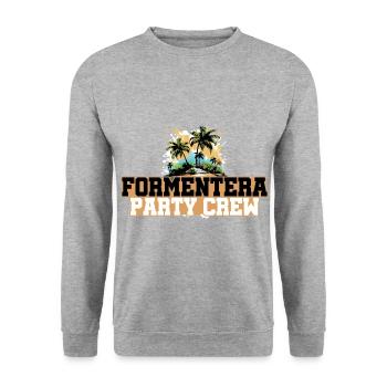 Vacances de l’équipage de fête de Formentera - Sweat-shirt Unisexe - gris chiné - Devant - Alina (178cm) & Michal (187cm)