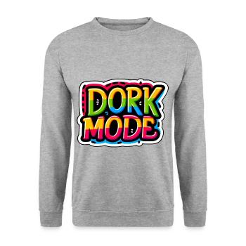 Dork Mode 5 - Unisex Pullover - Weißgrau meliert - Vorne - Alina (178cm) & Michal (187cm)
