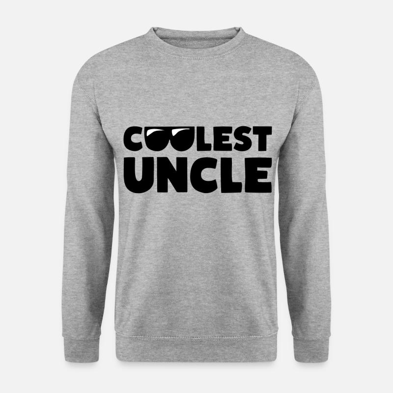 COOLEST UNCLE - Unisex Pullover - Weißgrau meliert