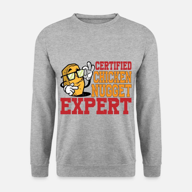 Certified Chicken Nugget Expert - Unisex Pullover - Weißgrau meliert