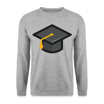 Graduation Hat Graduation Graduation Ceremony - Unisex Sweatshirt - salt & pepper - Front - Alina (178cm) & Michal (187cm)