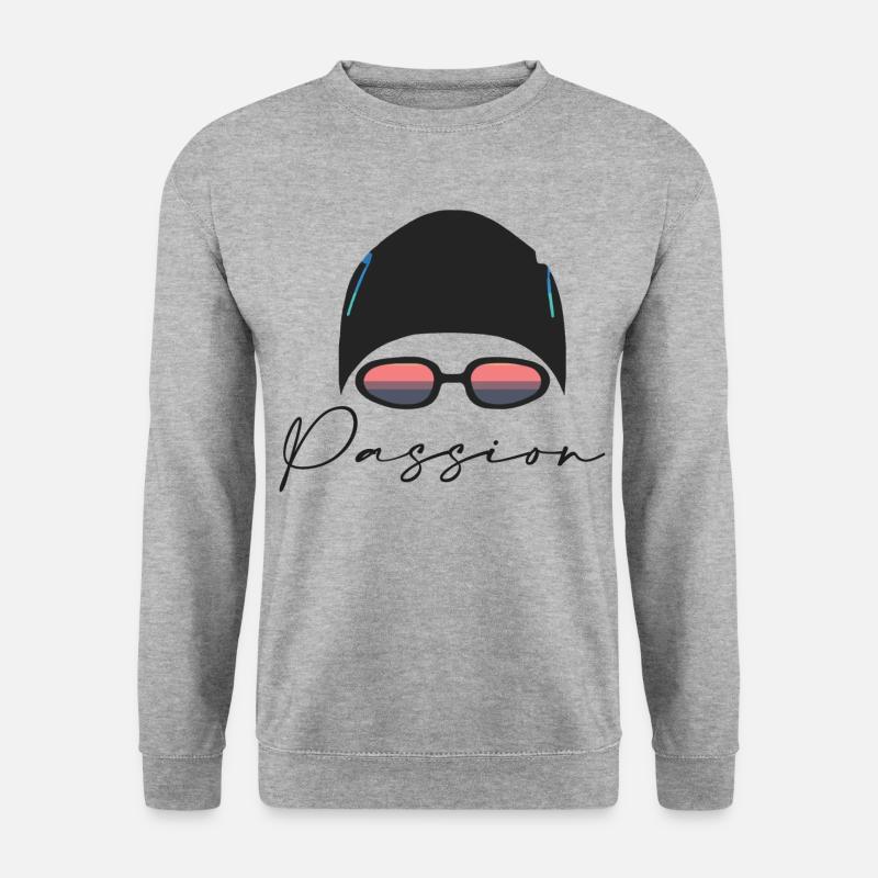 Swimmer - Unisex Pullover - Weißgrau meliert