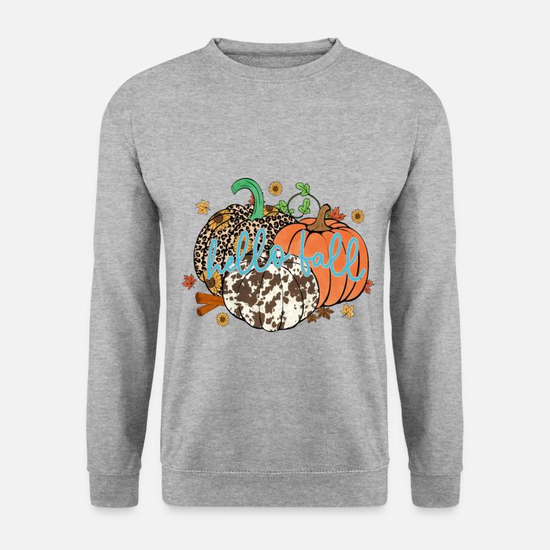 Hallo Herbst - Unisex Pullover - Weißgrau meliert