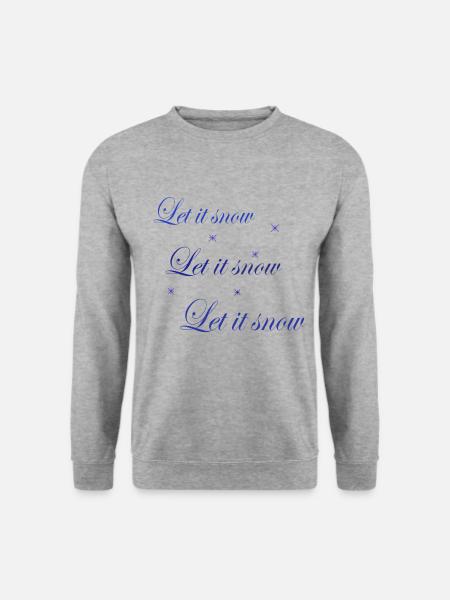 Let it snow 2 - Unisex Pullover - Weißgrau meliert