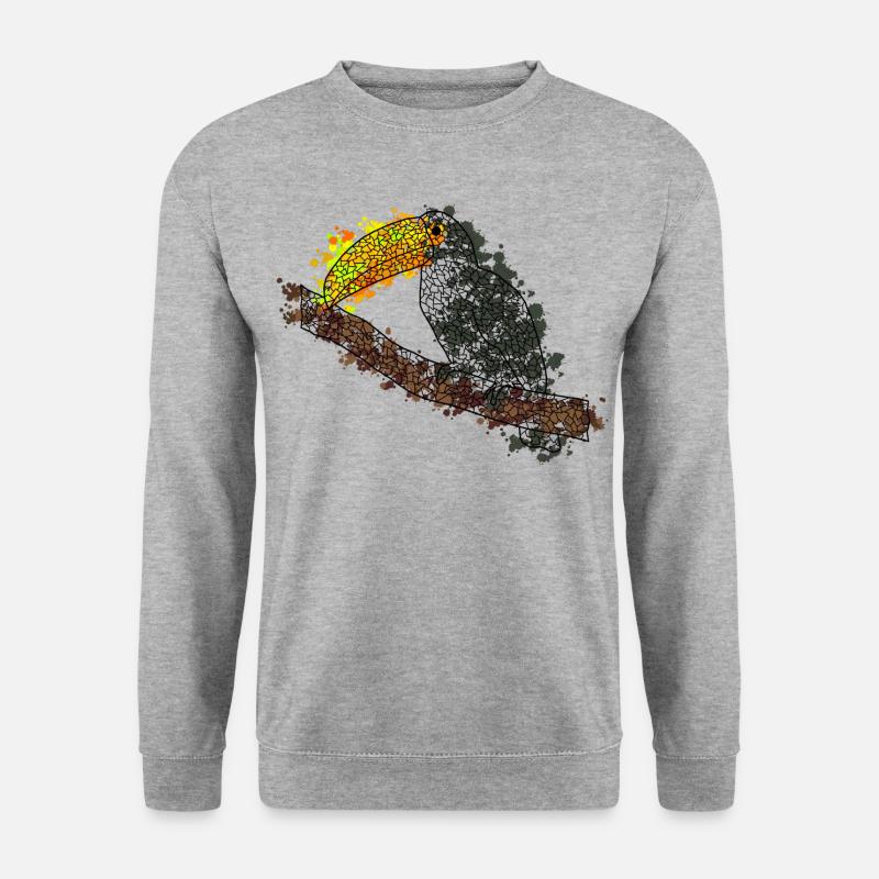 Toucann GeomeTRIX - Unisex Pullover - Weißgrau meliert