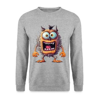 Halloween Monster Zombie Effrayant Costume d’horreur - Sweat-shirt Unisexe - gris chiné - Devant - Alina (178cm) & Michal (187cm)