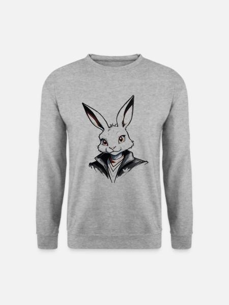Bunny Chic: Cute Elegance - Unisex Sweatshirt - salt & pepper