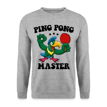 Ping Pong Master Table Tennis Racket Table Tennis - Unisex Sweatshirt - salt & pepper - Front - Alina (178cm) & Michal (187cm)