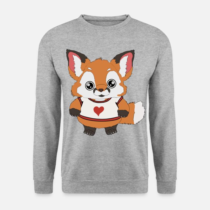 Fuchs Baby - Unisex Pullover - Weißgrau meliert