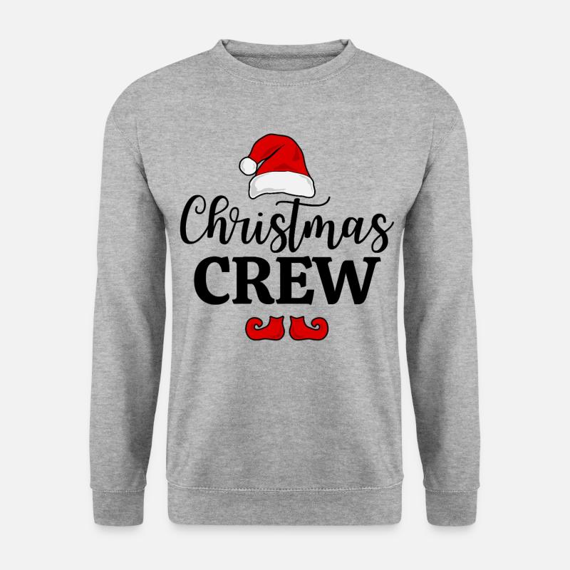 WEIHNACHTS-CREW - Unisex Pullover - Weißgrau meliert