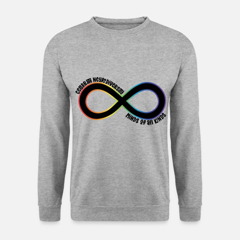 Neurodiversität - Unisex Pullover - Weißgrau meliert