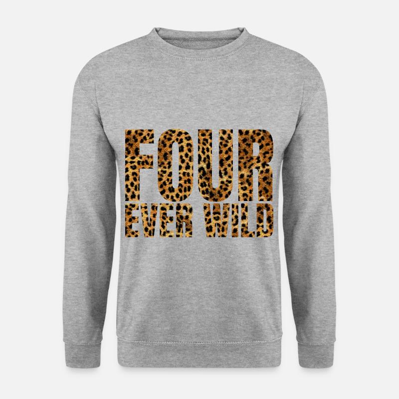 Four Ever Wild 29 - Unisex Pullover - Weißgrau meliert