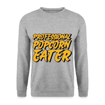 Mangeur de pop-corn professionnel - Sweat-shirt Unisexe - gris chiné - Devant - Alina (178cm) & Michal (187cm)