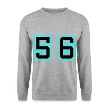 57 Symbole numérique - Sweat-shirt Unisexe - gris chiné - Devant - Alina (178cm) & Michal (187cm)