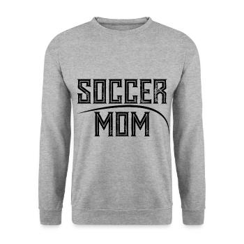 Soccer Mom - Unisex Sweatshirt - salt & pepper - Front - Alina (178cm) & Michal (187cm)