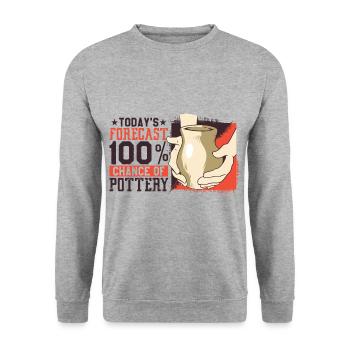 Potiers Hafner Poterie Potiers Cadeau de bricoleur - Sweat-shirt Unisexe - gris chiné - Devant - Alina (178cm) & Michal (187cm)