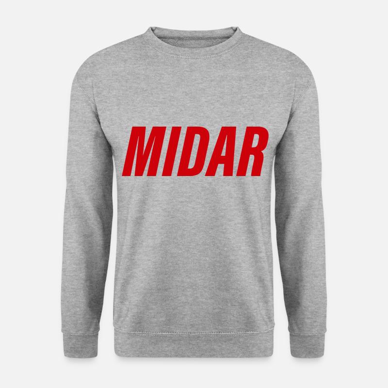 Midar - Unisex Pullover - Weißgrau meliert