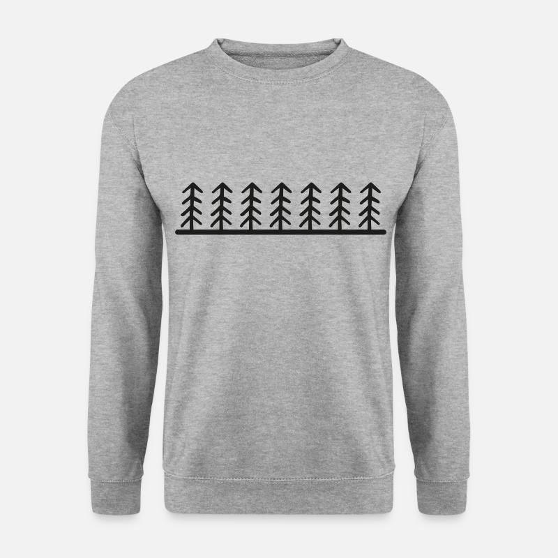 Wald Bäume Landschaft - Unisex Pullover - Weißgrau meliert