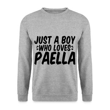 Juste un garçon qui aime la paella 3 - Sweat-shirt Unisexe - gris chiné - Devant - Alina (178cm) & Michal (187cm)