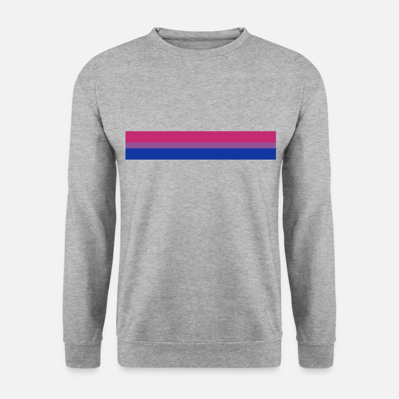Bisexuelle Stolzflagge - Unisex Pullover - Weißgrau meliert